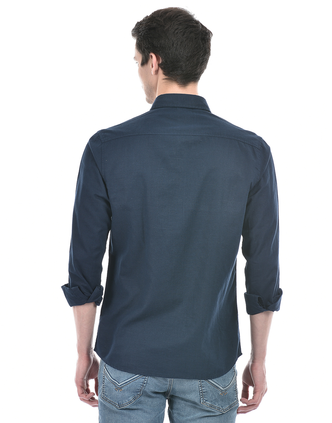 Numero Uno Men Solid Navy Shirt
